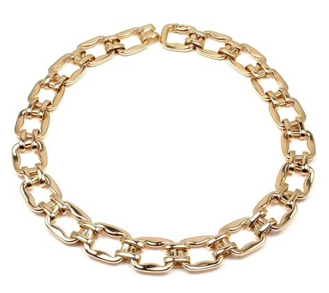 hermes gold link necklace